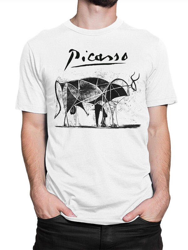 

Футболка мужская Dream Shirts Пикассо - Бык белая 2XL, Белый, Пикассо - Бык