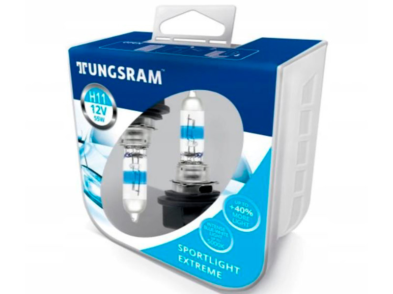 Лампа Tungsram H11 12V 55W PGJ19-2 SportLight Extreme 2шт 53110SUP