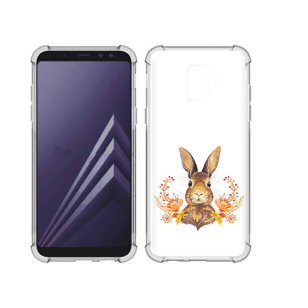 

Чехол MyPads Tocco для Samsung Galaxy A6 (2018) зайка в цветах (PT111558.582.349), Прозрачный, Tocco