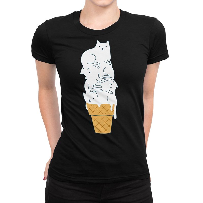 

Футболка женская Dream Shirts Ванильные Коты черная M, Черный, Ванильные Коты