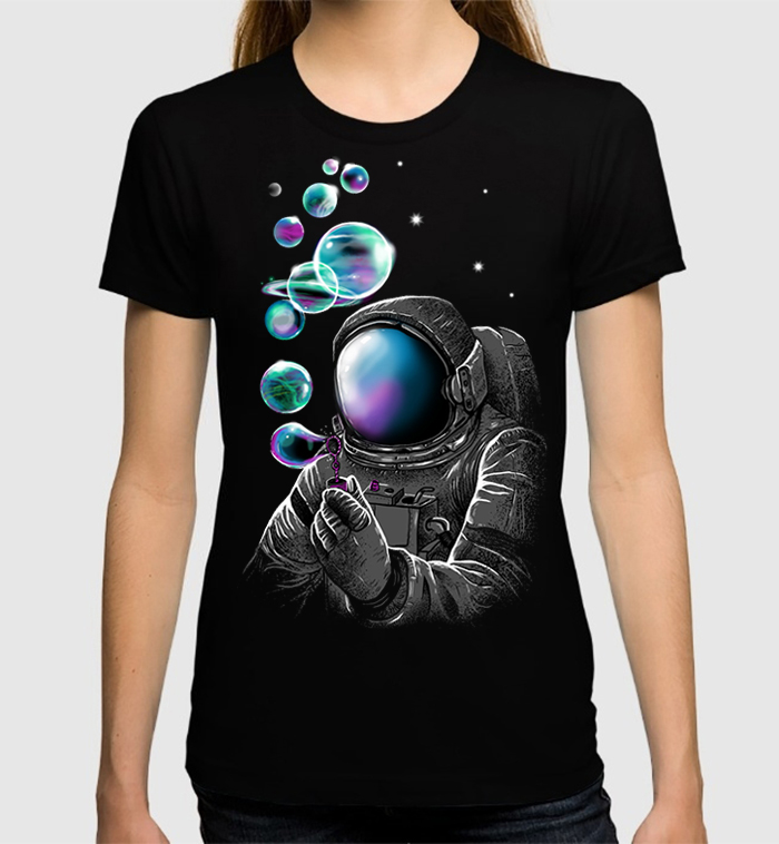 

Футболка женская Dream Shirts Мыльные Пузыри черная S, Черный, Мыльные Пузыри
