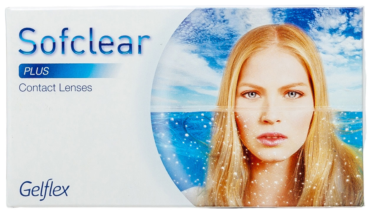 Цветные линзы Sofclear plus 3 линзы R 8,6 -7,50