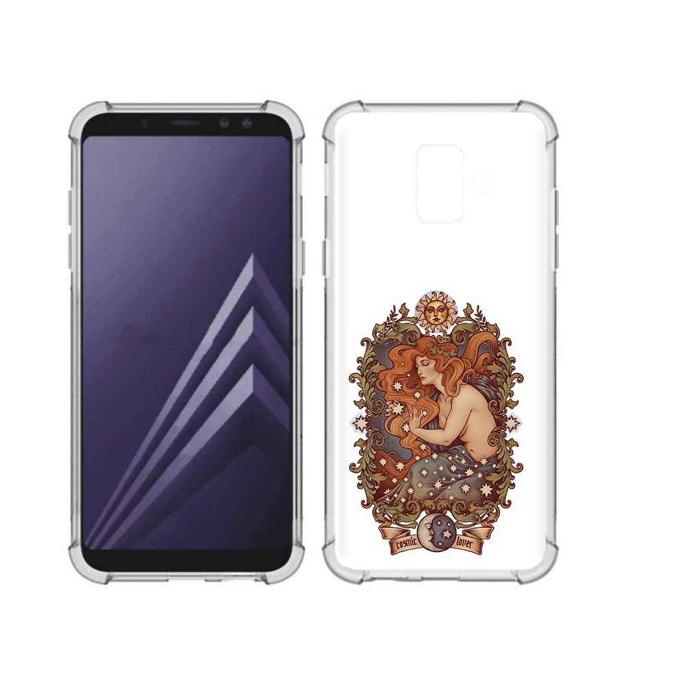 

Чехол MyPads Tocco для Samsung Galaxy A6 (2018) звездная девушка абстракция, Прозрачный, Tocco