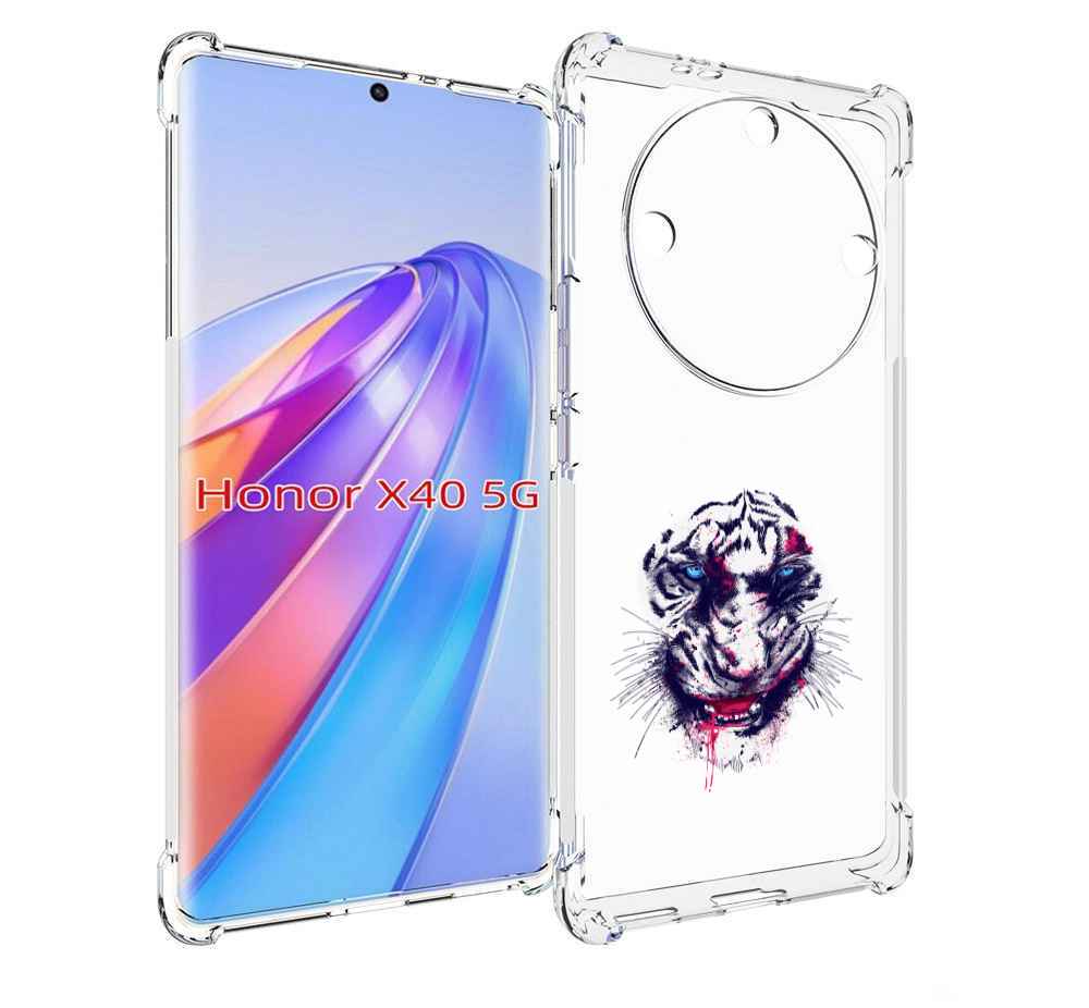 

Чехол MyPads безумный тигр для Honor X40, Прозрачный, Tocco