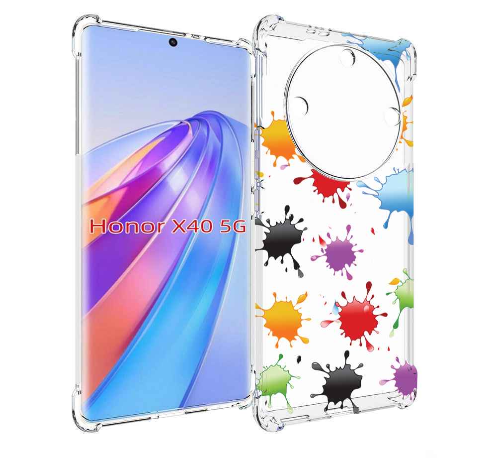 

Чехол MyPads кляксы для Honor X40, Прозрачный, Tocco