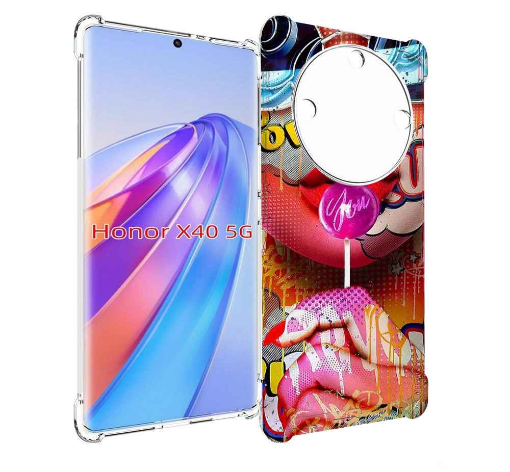

Чехол MyPads комикс-девушка женский для Honor X40, Прозрачный, Tocco