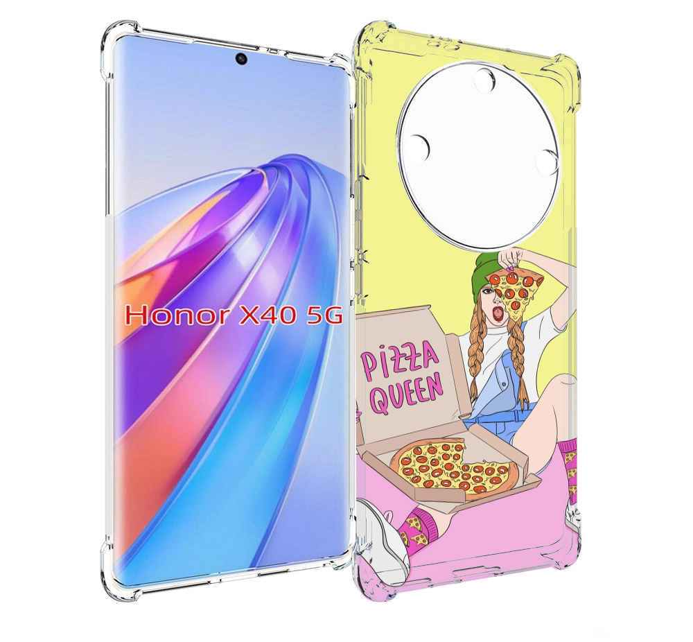 

Чехол MyPads королева-пиццы женский для Honor X40, Прозрачный, Tocco