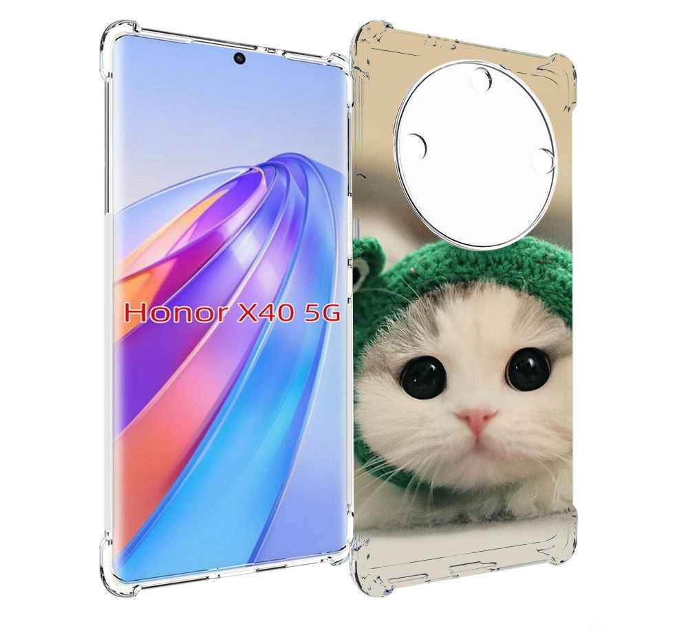 

Чехол MyPads кот-лягушка детский для Honor X40, Прозрачный, Tocco