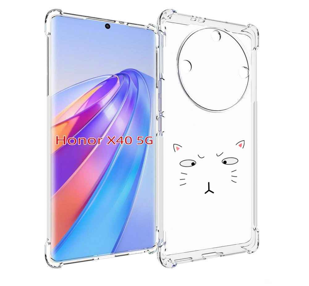 

Чехол MyPads кот-части-лица для Honor X40, Прозрачный, Tocco