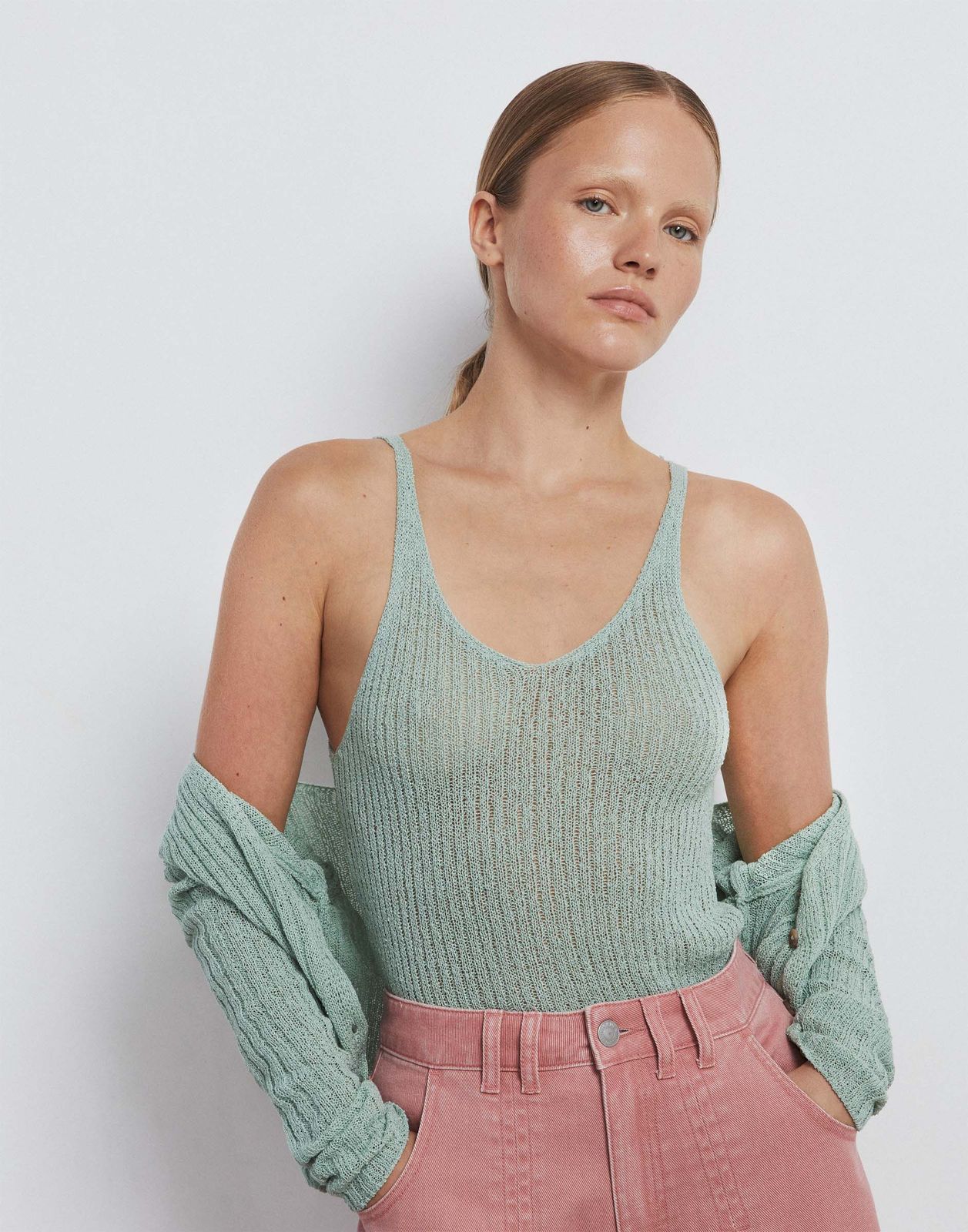 Комплект одежды женский Gloria Jeans GSW006637 зеленый XL170 1199₽