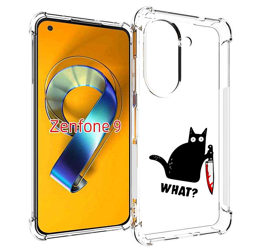 Чехол MyPads котик-убийца для Asus Zenfone 9 (AI2202)