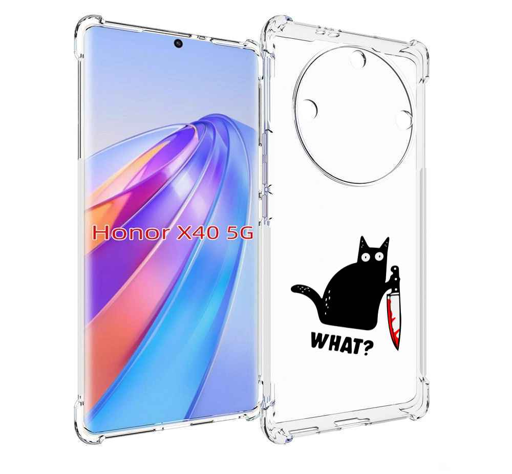 

Чехол MyPads котик-убийца для Honor X40, Прозрачный, Tocco