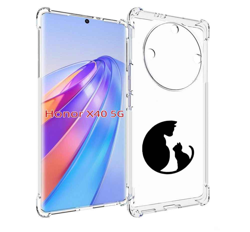 

Чехол MyPads коты в полукруге для Honor X40, Прозрачный, Tocco