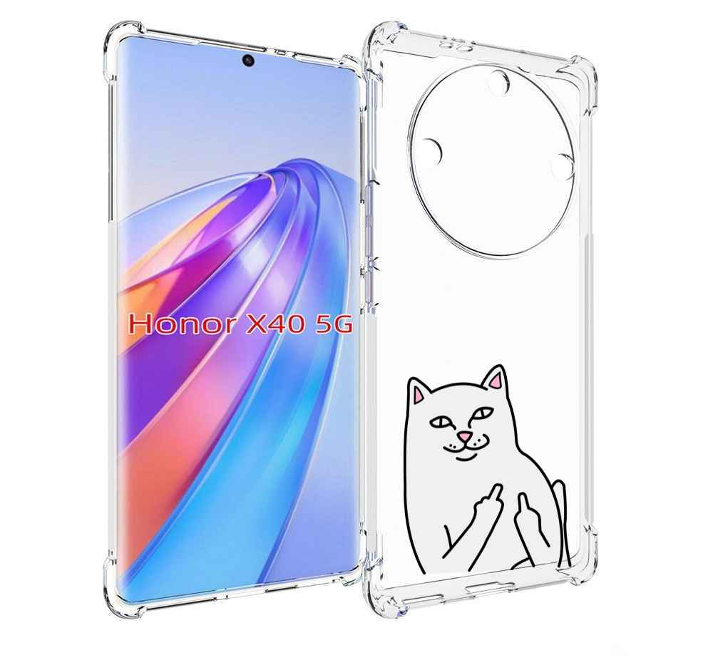 

Чехол MyPads котяра для Honor X40, Прозрачный, Tocco