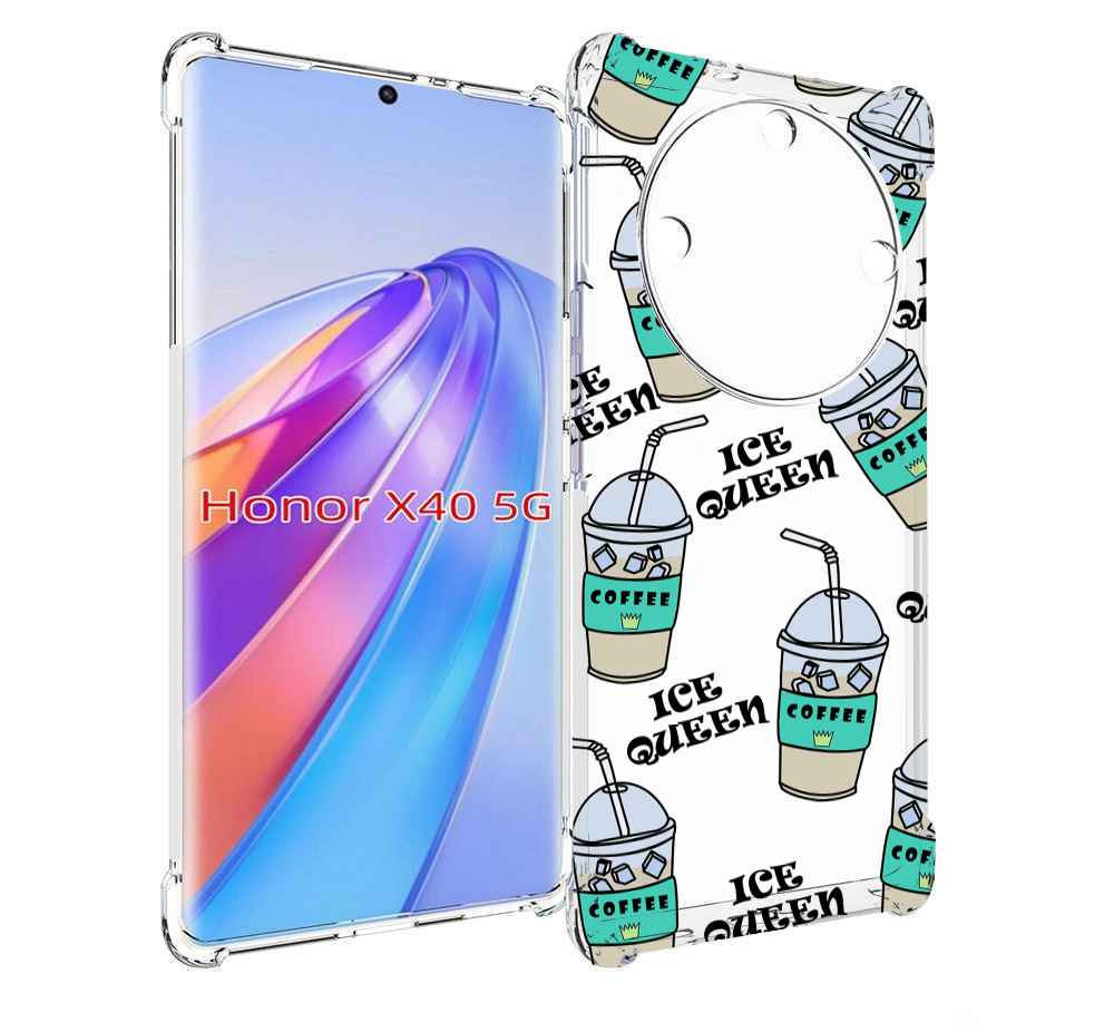 

Чехол MyPads кофе-с-льдом для Honor X40, Прозрачный, Tocco