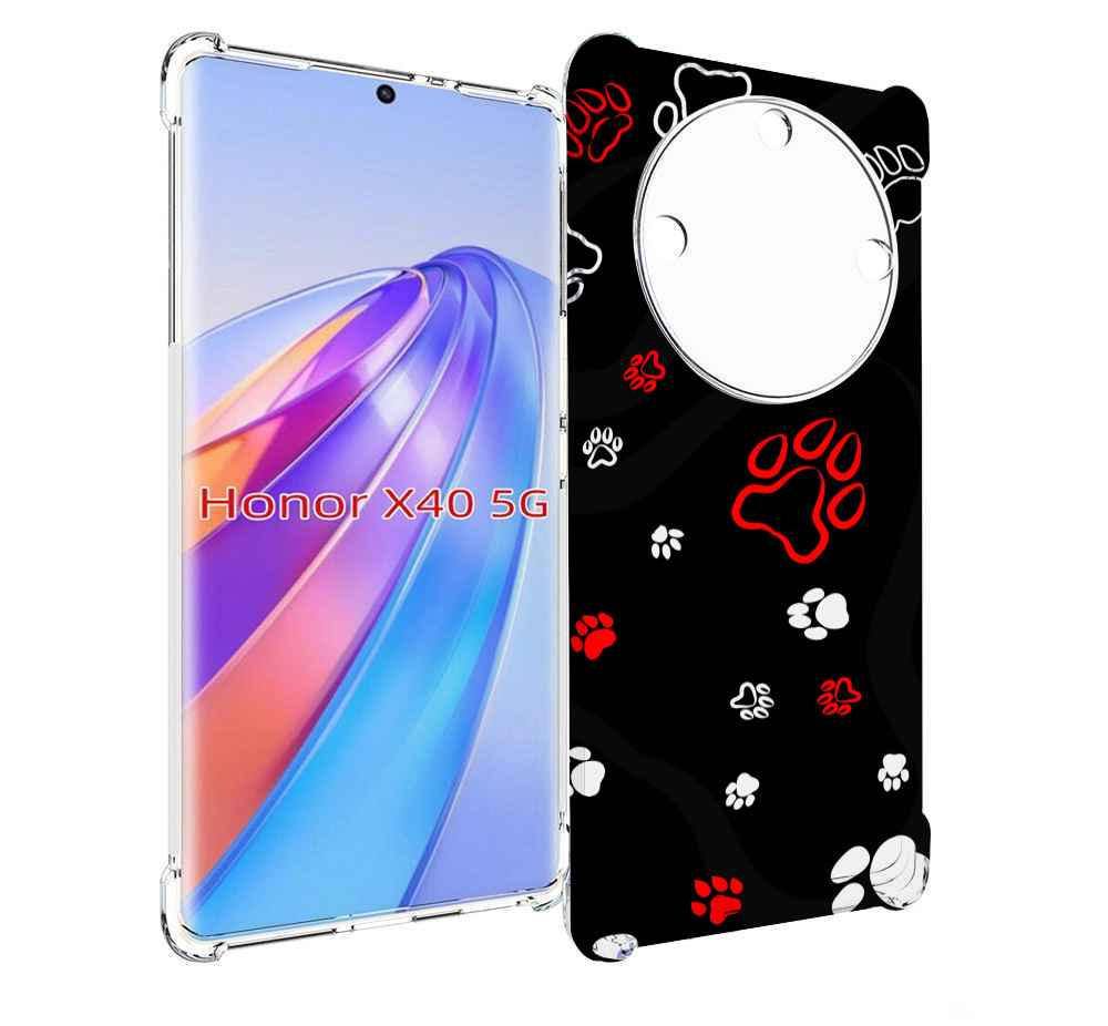 

Чехол MyPads кошачьи-лапки для Honor X40, Прозрачный, Tocco