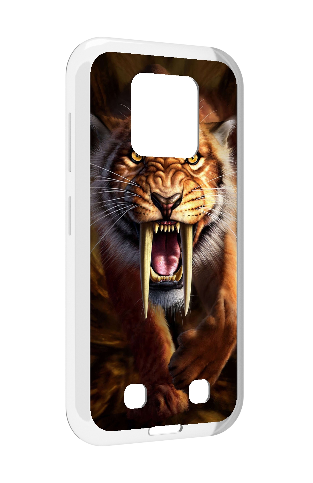 

Чехол MyPads саблезубый злой тигр для Oukitel WP18, Прозрачный, Tocco