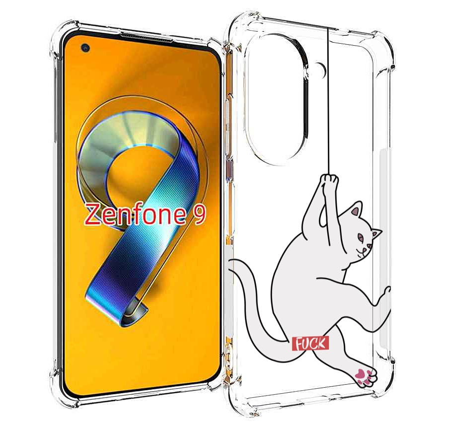 

Чехол MyPads котяра-на-веревке для Asus Zenfone 9 (AI2202), Прозрачный, Tocco