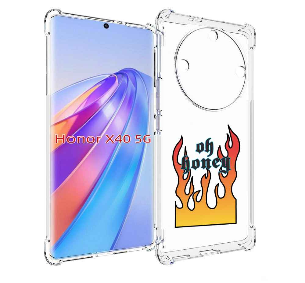

Чехол MyPads красивое-пламя для Honor X40, Прозрачный, Tocco