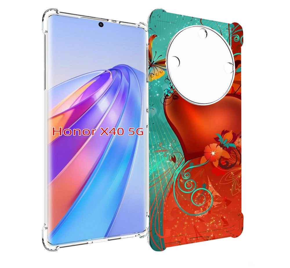 

Чехол MyPads красивые-яркие-сердечки для Honor X40, Прозрачный, Tocco