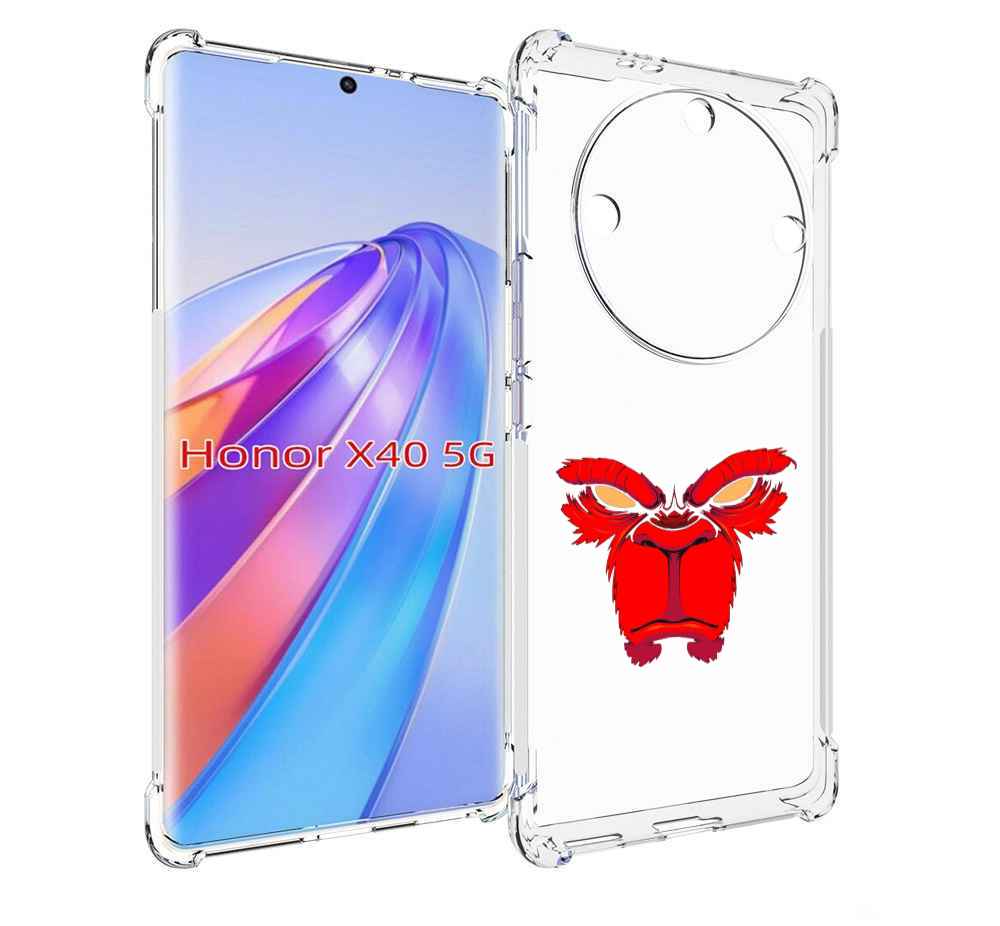 

Чехол MyPads красная обезьяна в темноте для Honor X40, Прозрачный, Tocco