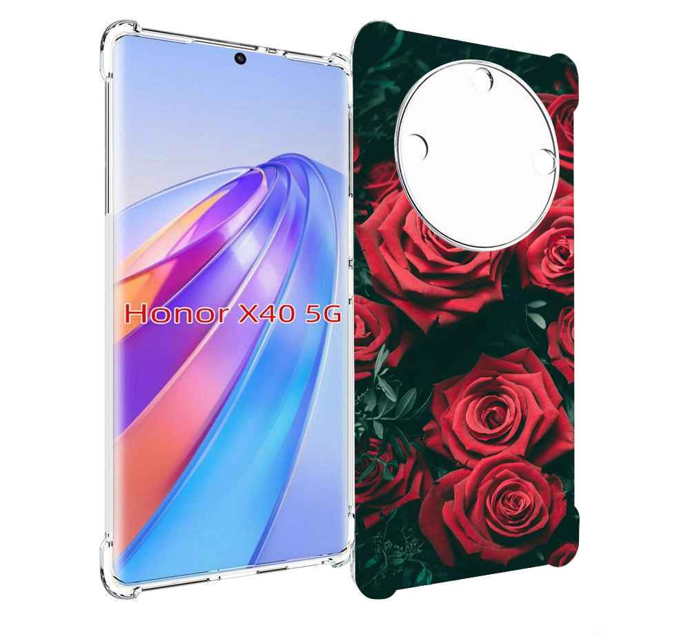 

Чехол MyPads красные-бархатные-розы для Honor X40, Прозрачный, Tocco