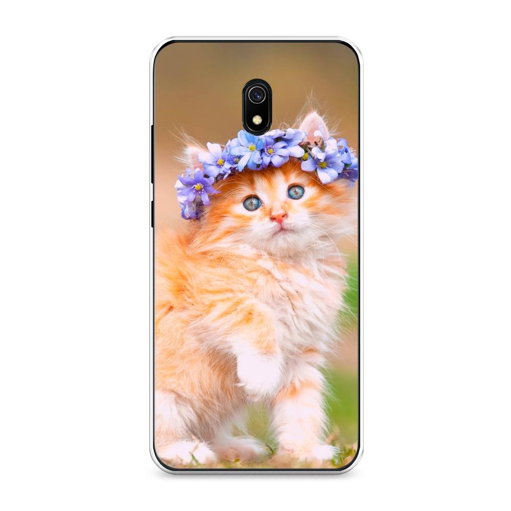 

Чехол Awog на Xiaomi Redmi 8A "Рыжий кот в венке", Разноцветный, 37250-1