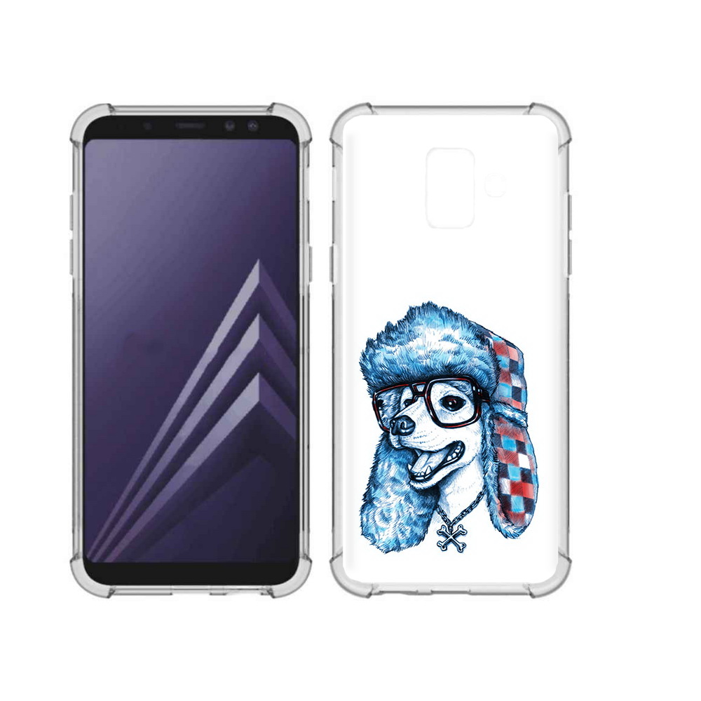 

Чехол MyPads Tocco для Samsung Galaxy A6 (2018) зимний пес (PT111558.582.362), Прозрачный, Tocco