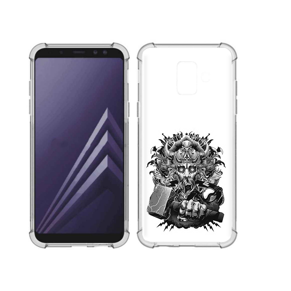 

Чехол MyPads Tocco для Samsung Galaxy A6 (2018) злой тор (PT111558.582.363), Прозрачный, Tocco