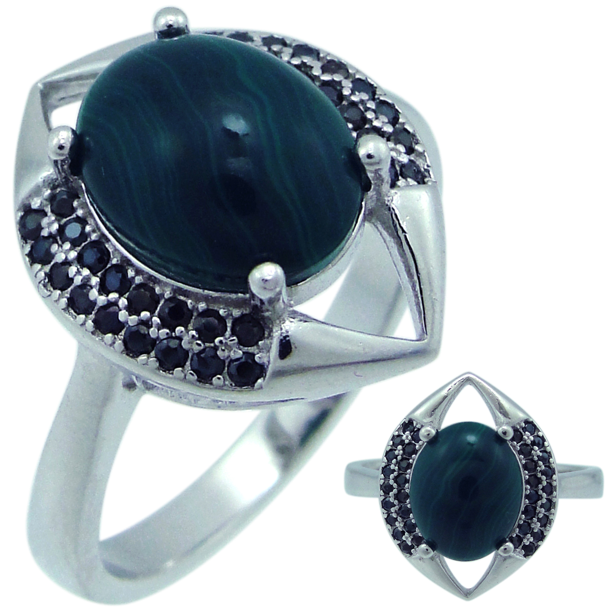 

Кольцо из серебра с малахитом р. 20 Balex Jewellery 1405937454, 1405937454