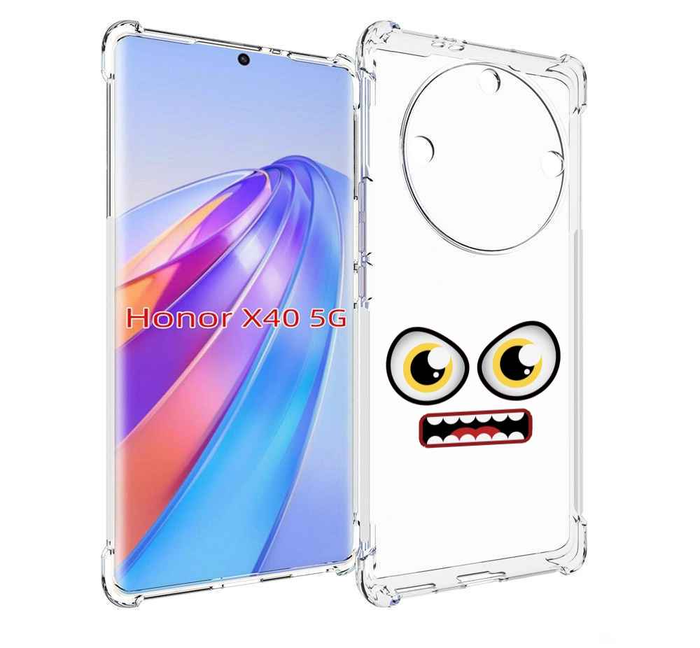 

Чехол MyPads красный злой смайлик для Honor X40, Прозрачный, Tocco