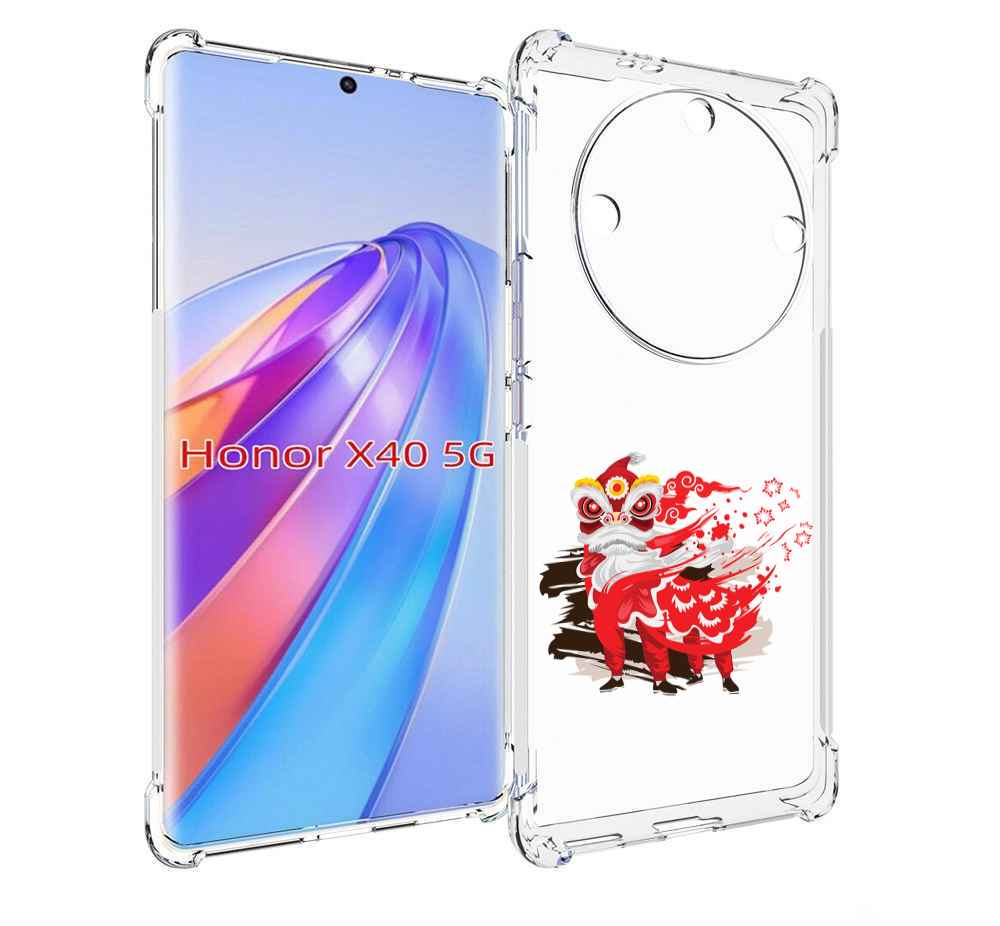 

Чехол MyPads красный-карнавал для Honor X40, Прозрачный, Tocco