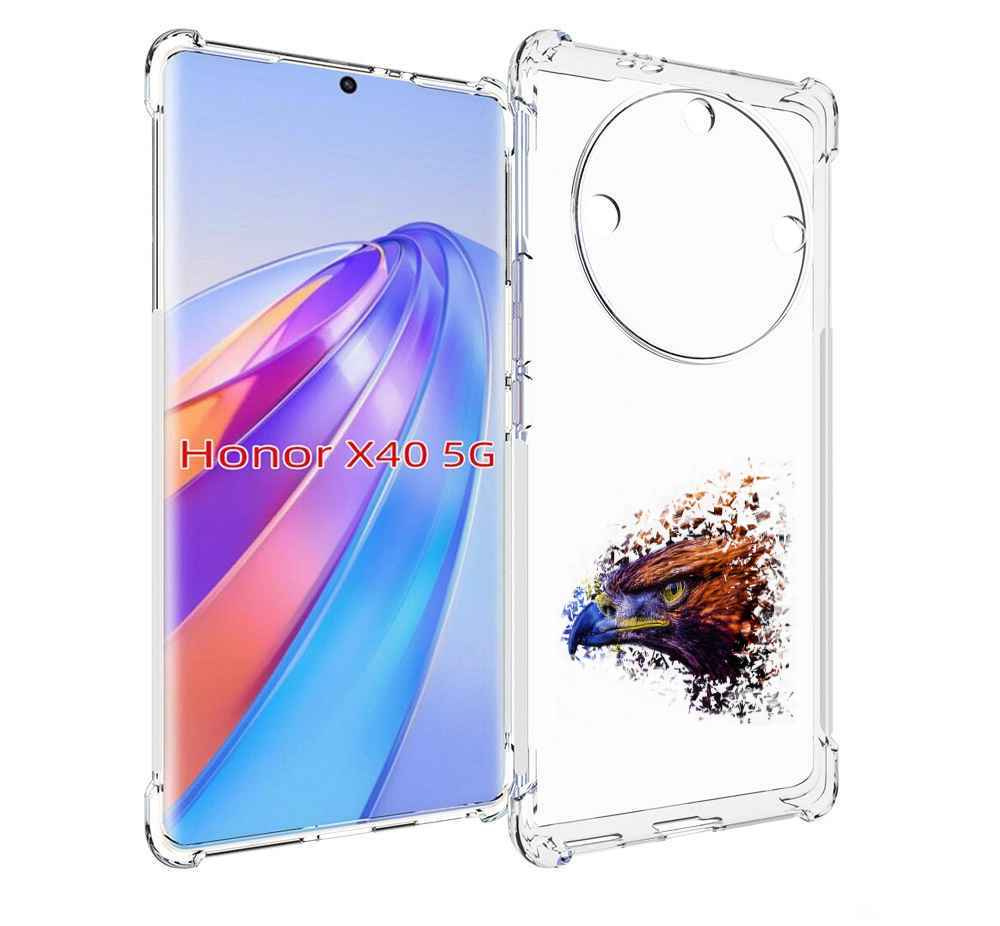 

Чехол MyPads красочный орел для Honor X40, Прозрачный, Tocco
