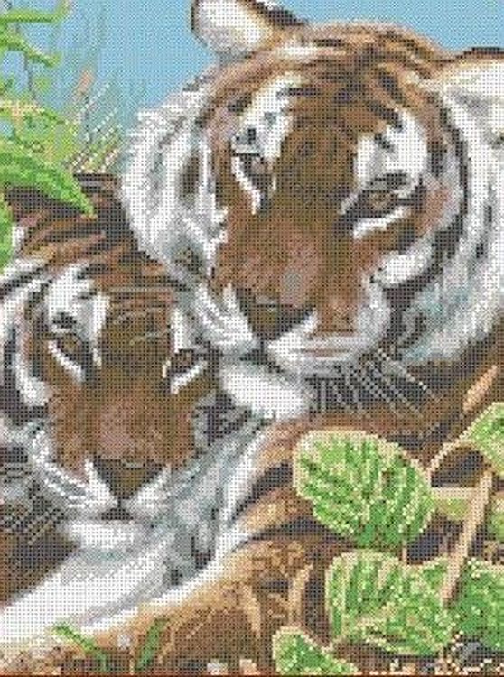 

Рисунок на ткани «Тигры»