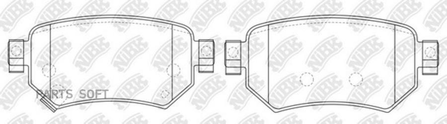 Pn0673-nibk_колодки дисковые задние mazda 6 2.0/2.5 16>