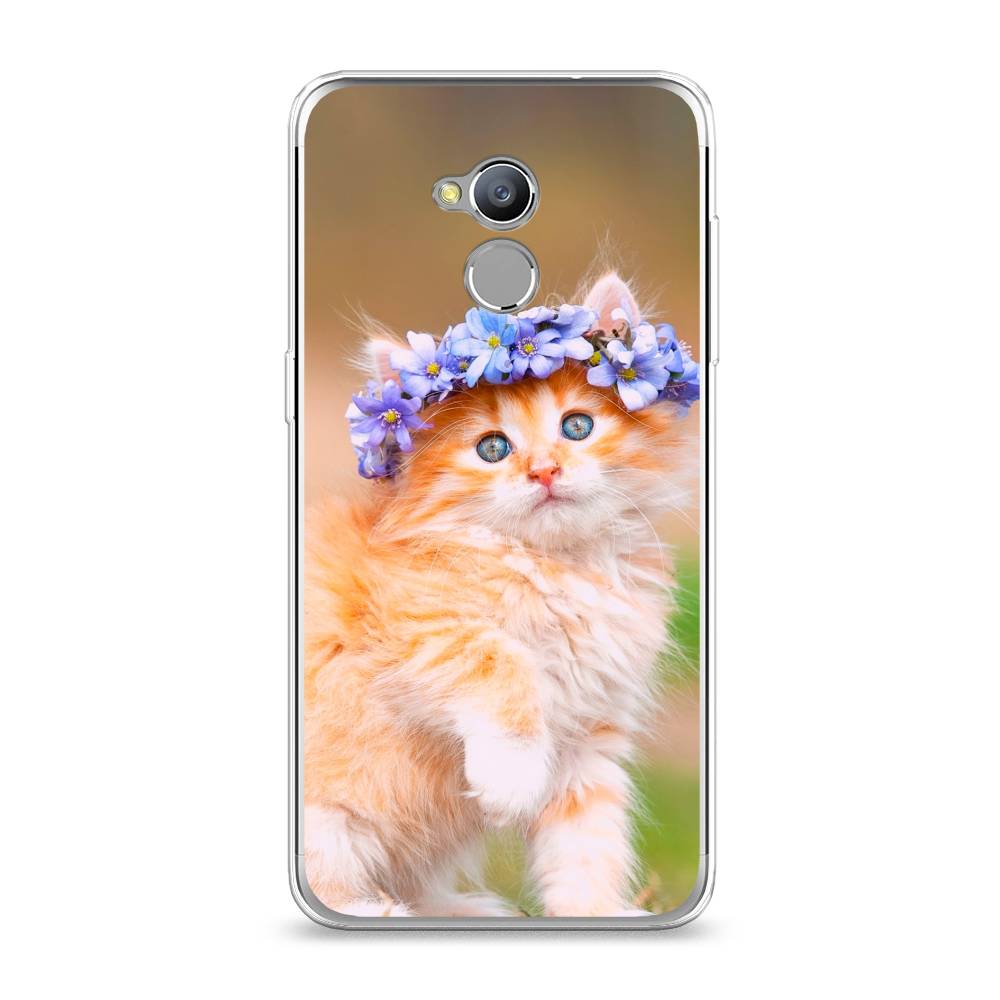 

Чехол Awog на ZTE Blade V7 Lite / ЗТЕ Блэйд V7 Lite "Рыжий кот в венке", 130450-1