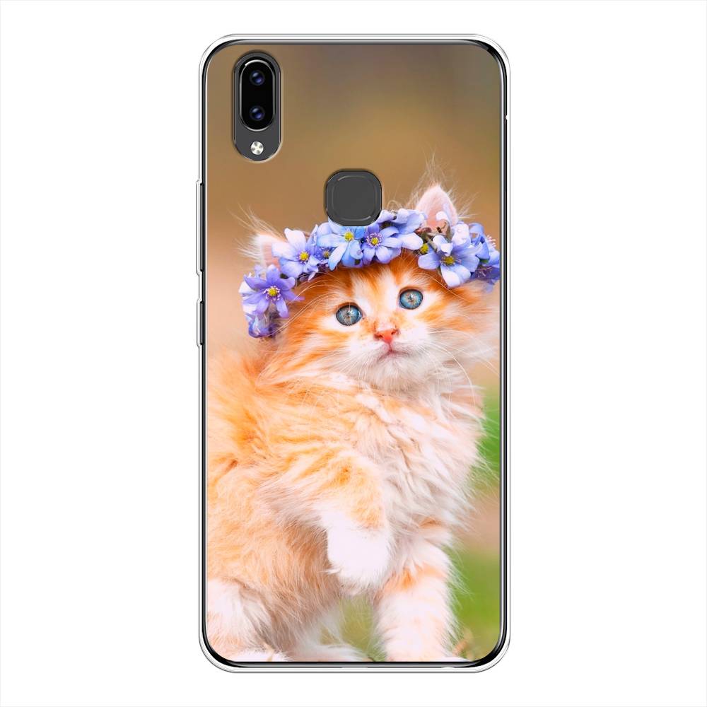 

Чехол Awog на Vivo V9 "Рыжий кот в венке", Разноцветный, 260150-1