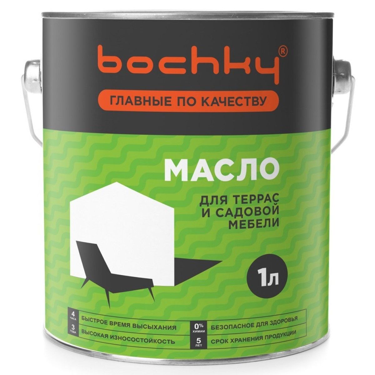 

Масло для террас и садовой мебели Bochky Тик, 1 л, 34987, Бежевый, Тик, 1 л.