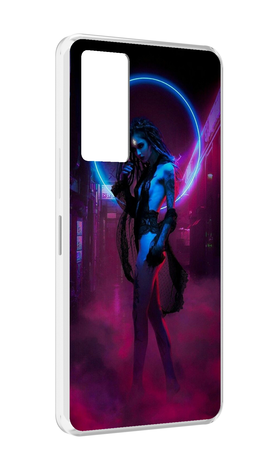 

Чехол MyPads красивая девушка в дыму неон женский для Infinix Note 11, Прозрачный, Tocco