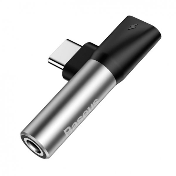 

Аудио-переходник Baseus для Type-C 2-in-1 L41 Silver/Black, Черный