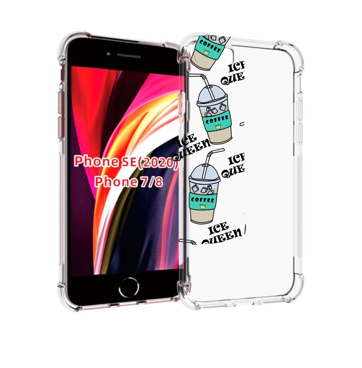 

Чехол MyPads кофе-с-льдом для iPhone 7 4.7 / iPhone 8 / iPhone SE 2 (2020), Прозрачный, Tocco