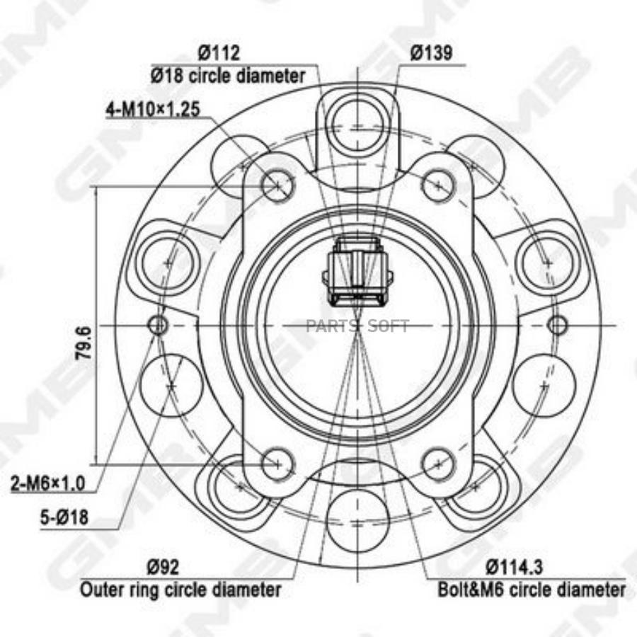 

Ступичный Узел Задний Gmb 527300q100 GMB арт. GH34920A