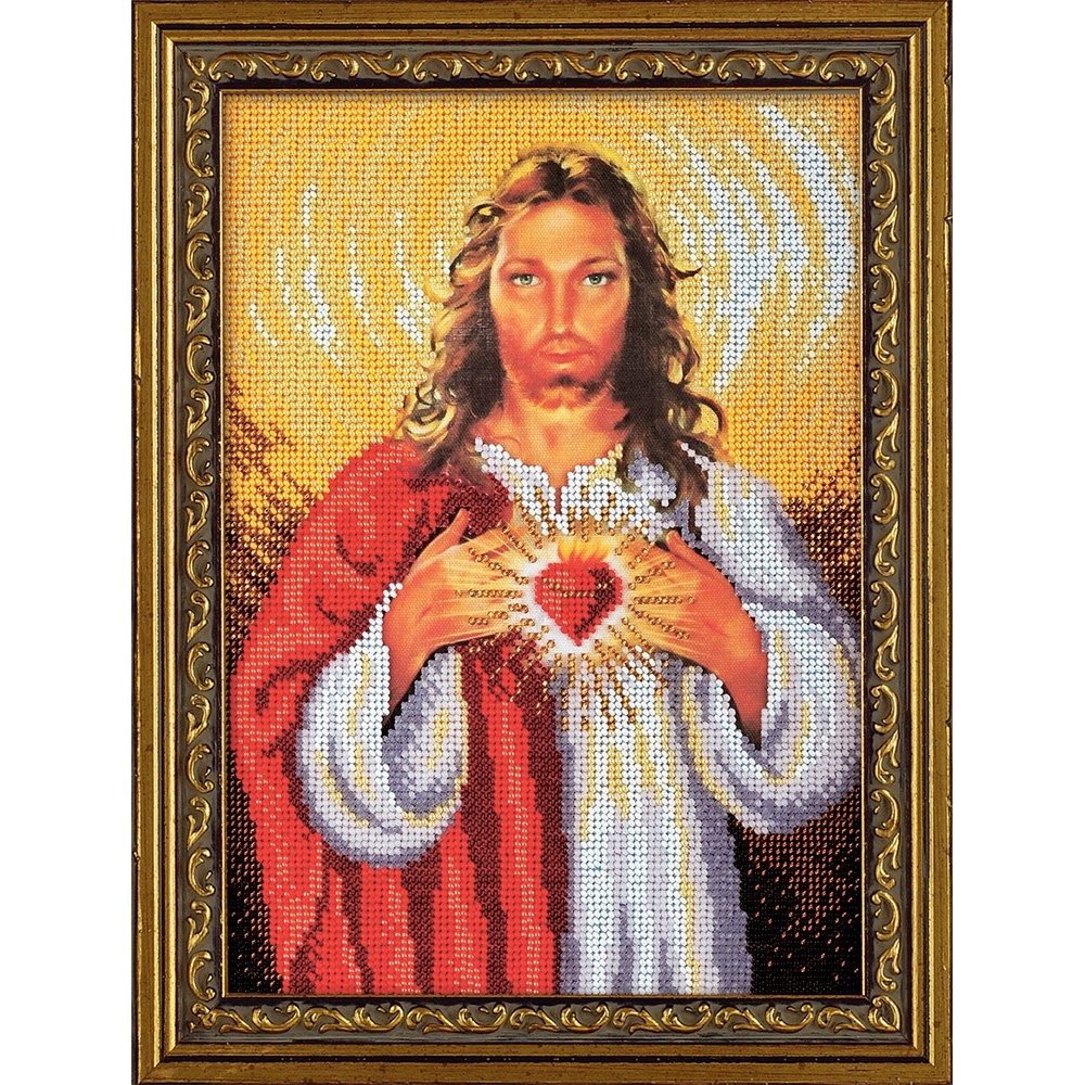 

Радуга бисера Иисус Христос, 19*27 см