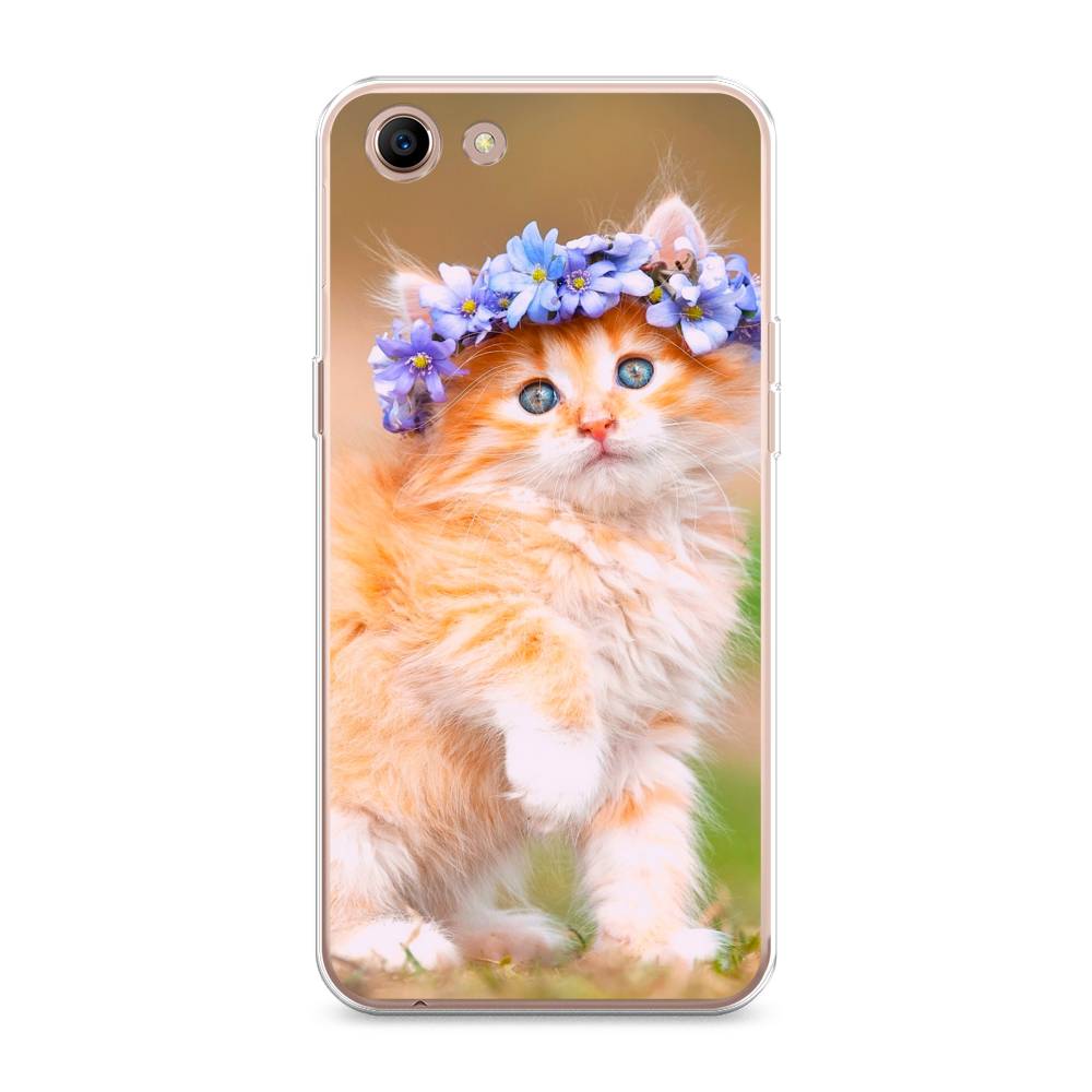

Чехол Awog на Oppo A83 "Рыжий кот в венке", Разноцветный, 250150-1