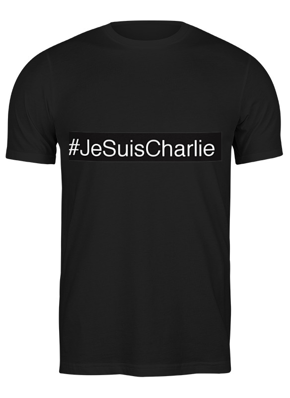 

Футболка мужская Printio Je suis charlie черная S, Черный, Je suis charlie