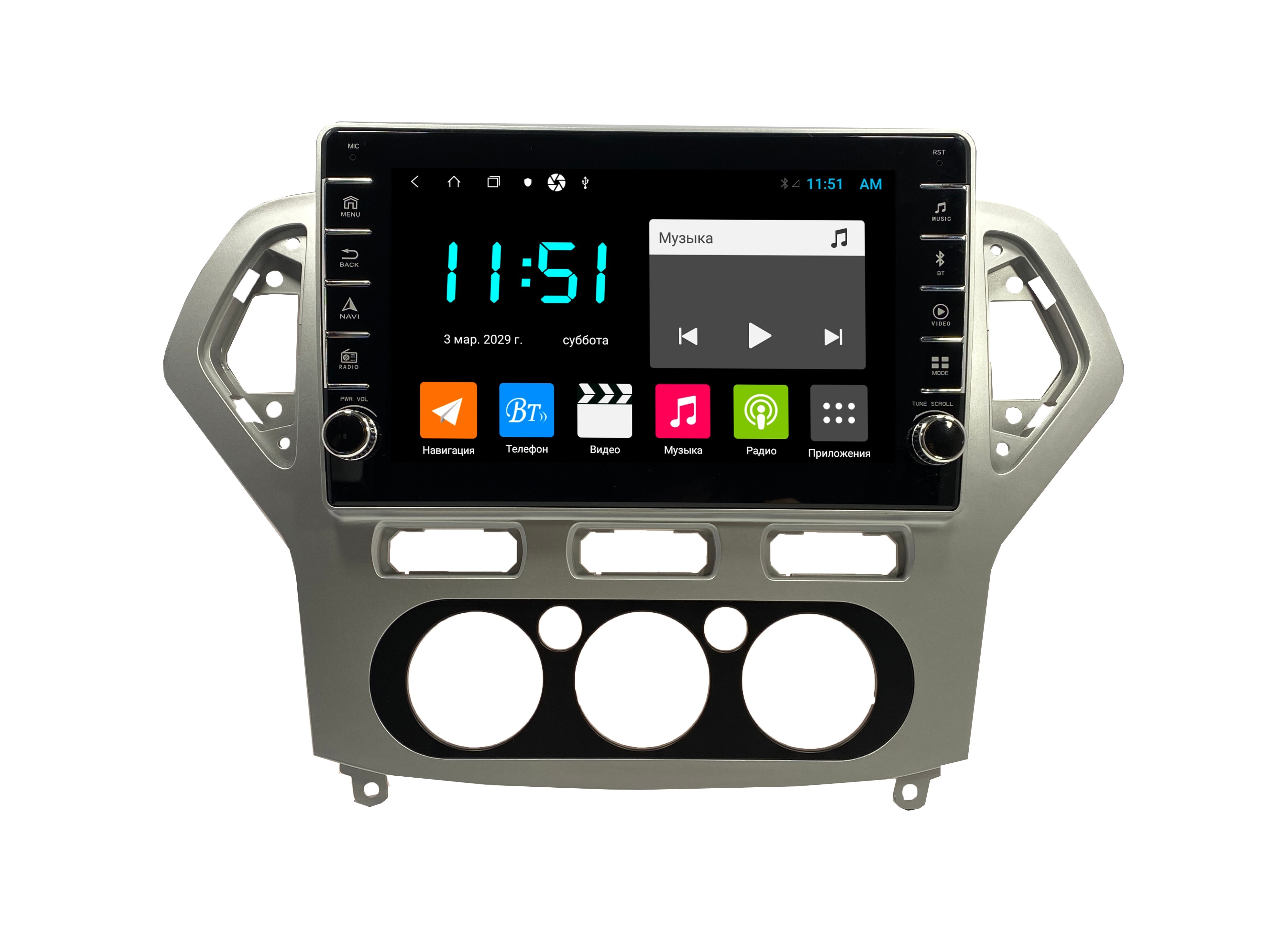 Штатная автомагнитола Zenith Ford Mondeo 4 2006-2010 464GB с крутилками Android 12 3297400₽