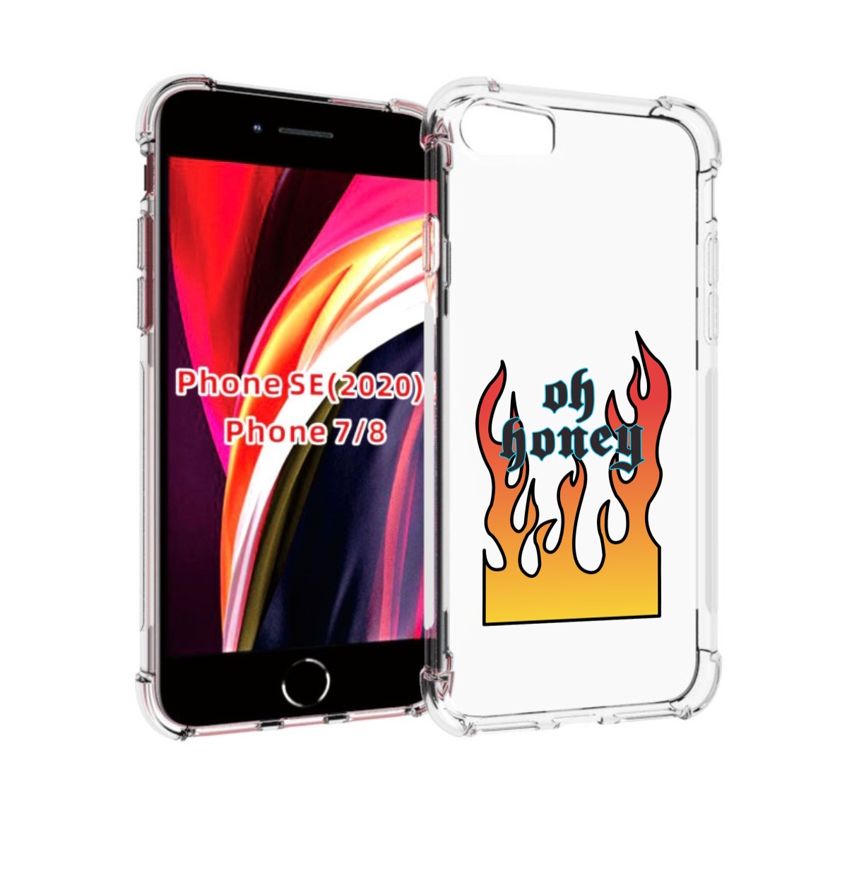 

Чехол MyPads красивое-пламя для iPhone 7 4.7 / iPhone 8 / iPhone SE 2 (2020), Прозрачный, Tocco