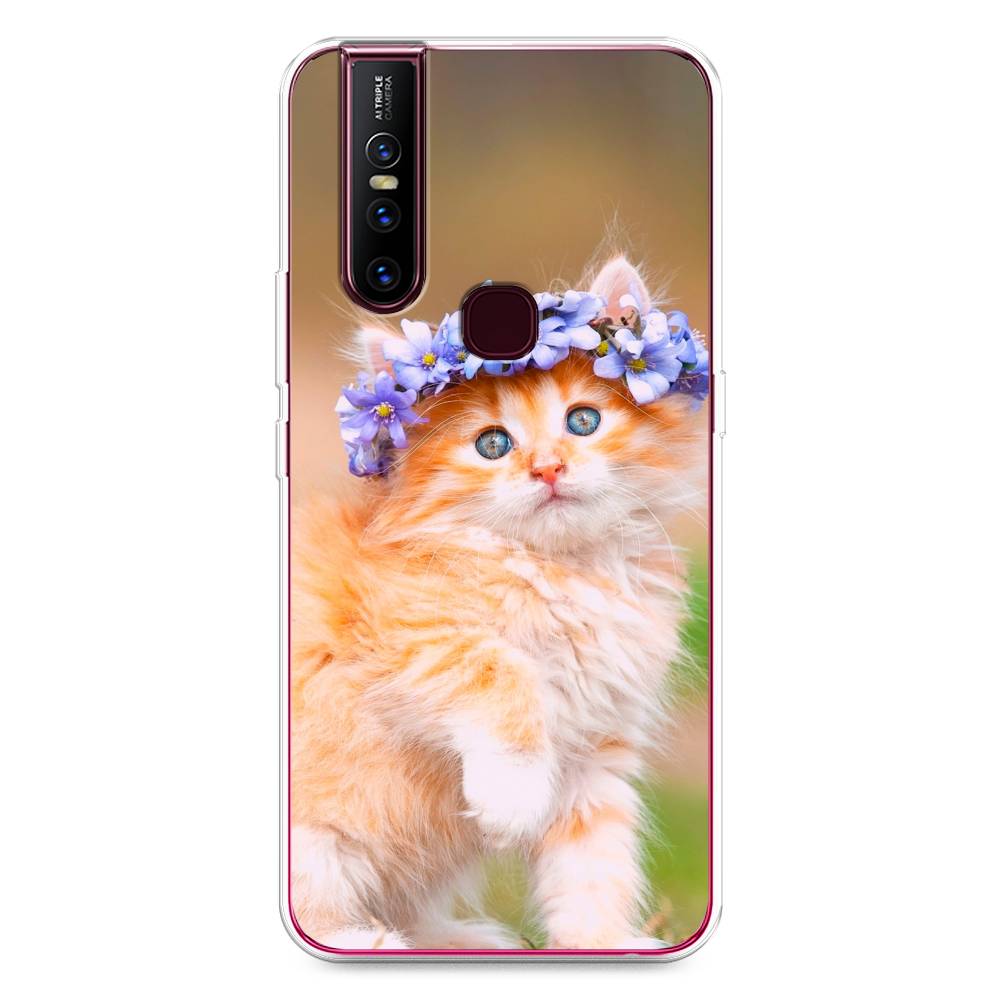 

Чехол Awog на Vivo V15 "Рыжий кот в венке", Разноцветный, 261050-1