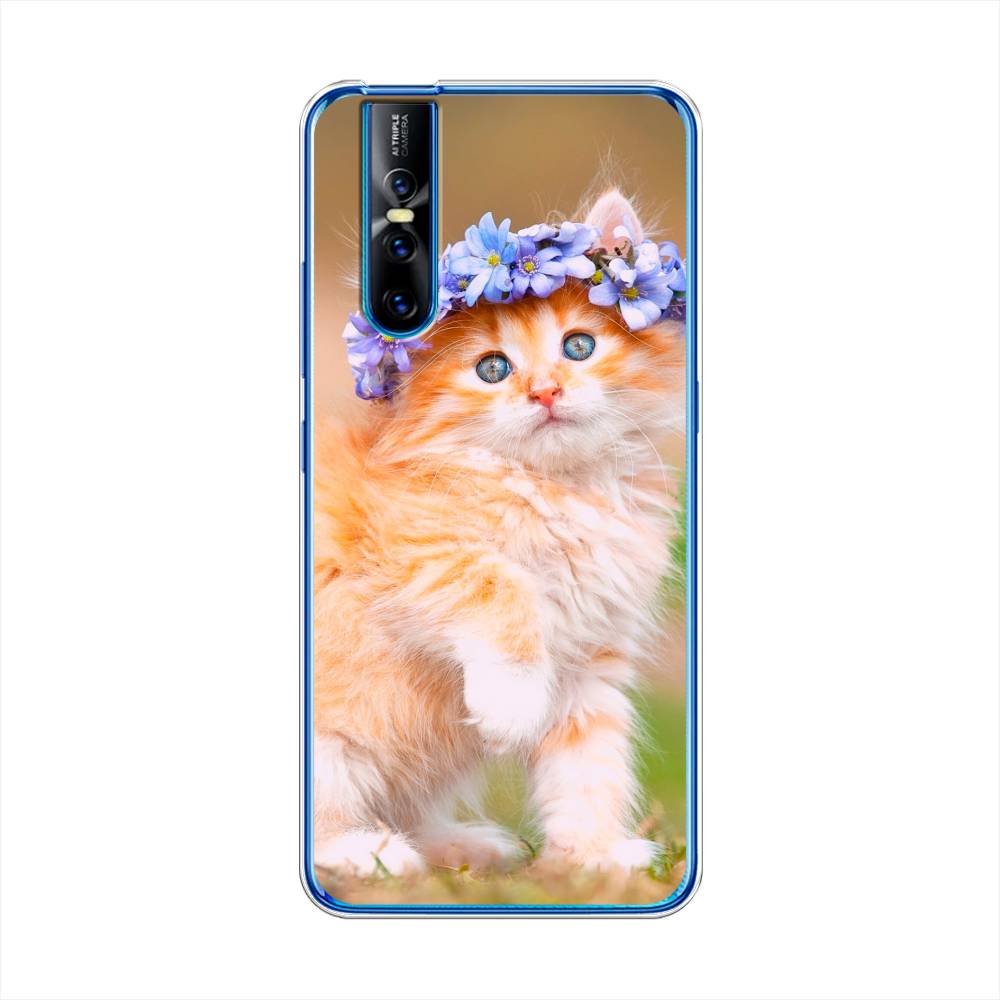 фото Чехол awog "рыжий кот в венке" для vivo v15 pro