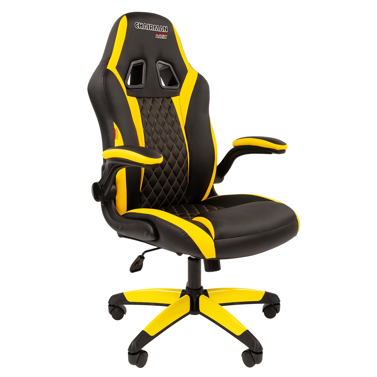 Игровое кресло Chairman game 15 черный; желтый